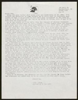 [Letter from David Aiken to Thomas W. Merchant, August 1993]