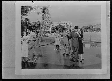 Couples dancing in a park, Honolulu, Hawaii