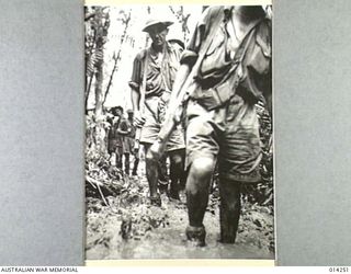 1943-01-27. PAPUA. ALLIED ADVANCE ON SANANANDA. WATER, MUD AND SLUSH ARE ALMOST THE ALLIED TROOPS INSEPARABLE COMPANIONS IN PAPUA. FOR WEEKS THE ALLIES HAVE BEEN ADVANCING, SOMETIMES UP TO THEIR ..