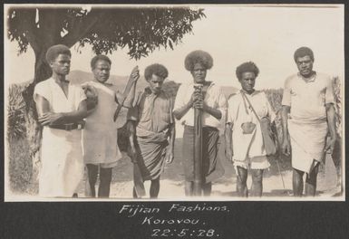 Surveying gang at Korovou, Fiji, May 1928