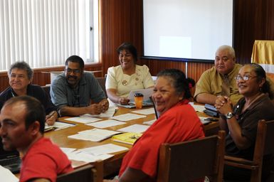 Earthquake ^ Tsunami - Pago Pago, American Samoa, October 6, 2009 -- American Samoan community members come together to discuss recovery from the recent earthquake and tsunami. FEMA staff responds to questions and explain the recovery process. FEMA/Casey Deshong