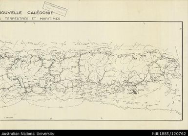 New Caledonia, Carte de la Nouvelle Caledonie (East), 1957, 1:300 000