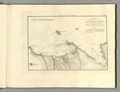 Plano del Puerto y Ciudad de Santa Marta.