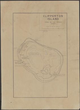 Clipperton Island / from an old French survey ; H.E.C.R