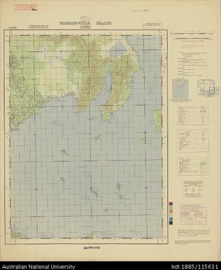 Papua New Guinea, Bougainville Island, Kahili, 1 Inch series, Sheet 3291, 1945, 1:63 360