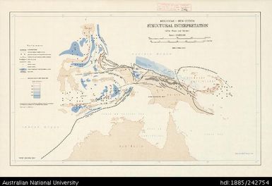 Papua New Guinea-Indonesia, Moluccas - New Guinea, BMR Report 130 Plate 26, 1967, 1:10 000 000