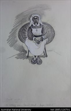 a nursing nun, Convent School, Sepic [sic] District