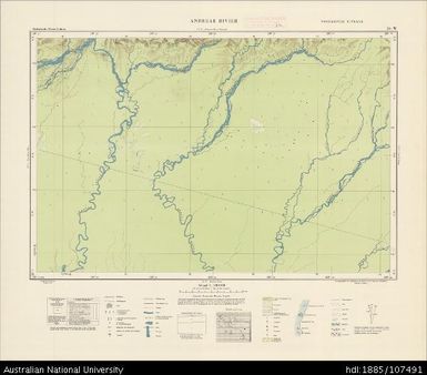 Indonesia, Western New Guinea, Andreae Rivier, Series: Nederlands-Nieuw-Guinea, Sheet 19-W, 1956, 1:100 000