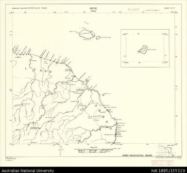 Solomon Islands, Guadalcanal, Rere, Series: D.O.S. Repro 3 (Sketch), Sheet 11, 1968, 1:50 000