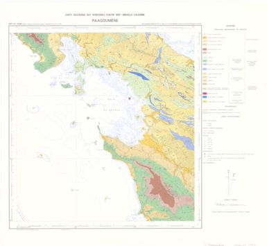 Carte geologique des Territoires d'Outre-mer Nouvelle Caledonie: Paagoumene (Sheet 3)