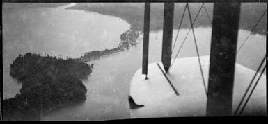 View of Salamaua from an aeroplane, Salamaua, New Guinea, 1933 / Sarah Chinnery