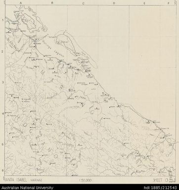 Solomon Islands, Sketch Map of Santa Isabel, Sheet 13, 1968, 1:50 000