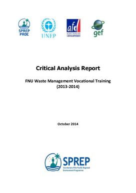 Critical Analysis Report - FNU (Fiji National University) Waste Management Vocational Training (2013-2014)