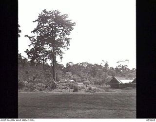 SOGERI, NEW GUINEA. 1943-11-04. A SECTION OF THE SCHOOL, SHOWING BARRACKS AND ADMINISTRATIVE BUILDINGS OF THE NEW GUINEA FORCE TRAINING SCHOOL