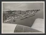 Aerial view of Lombrum naval base, Los Negros Island, Papua New Guinea, Sep 1949