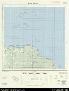 Solomon Islands, British Solomon Islands Protectorate, Guadalcanal, Series: X711, Sheet 9-160-6, 1976, 1:50 000