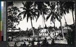 Congregation around church after mass, Samoa, ca.1900-1930