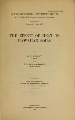 The effect of heat on Hawaiian soils