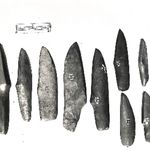 Photo of nine sharpened stones (XXXVIII/5)