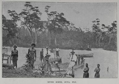 River scene, Suva, Fiji