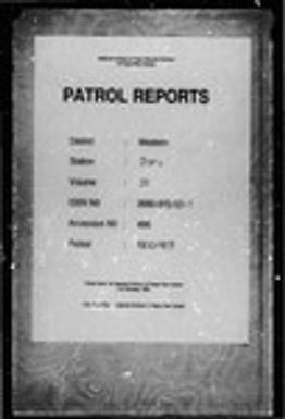 Patrol Reports. Western District, Daru, 1930 - 1931