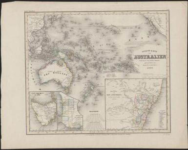 Neueste Karte von Australien / nach den bessten Quellen entworfen und gezeichnet vom Hauptm. Radefeld 1846