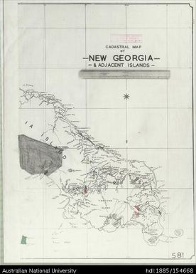 Solomon Islands, New Georgia & Adjacent Islands, Sheet: 581 East, 1949, 1:120 000