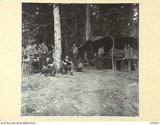 LAUNCH JETTY, NEW GUINEA: 1944-01. THE KITCHEN AT THE A.D.S. LAUNCH JETTY (ADVANCED DRESSING STATION, LAUNCH JETTY) OF THE 10TH FIELD AMBULANCE