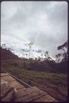 Highlands Highway between Lae and Mount Hagen: road cut into hillside, seen from back of a truck