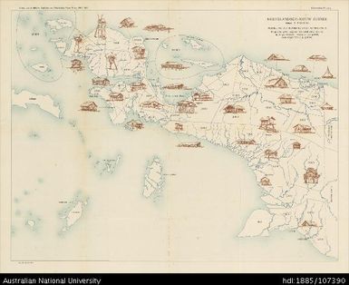 Indonesia, Papua, Nederlandsch-Nieuw Guinee Woningtypen, Sheet 11, 1919, 1:2 500 000