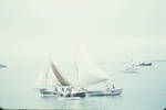 Sea going canoes at Daru, [Papua New Guinea, c1953 to 1969]
