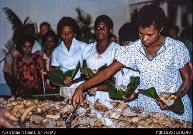 Nurses at feast, Paton Memorial Hospital