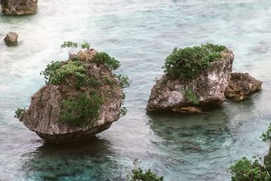 A scenic, rocky coastline along Orote Point