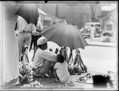 Market scene, Suva, Fiji