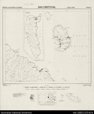 Solomon Islands, British Solomon Islands, San Cristoval, Series: X714 (Sketch), Sheet 2, 1958, 1:50 000