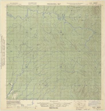 Provisional map, northeast New Guinea: Uvo West (Sheet Uvo West)