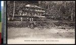 Girls' school near the ocean, Samoa, ca.1900-1930