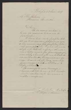 Letter in Samoan and French from King Malietoa Mataafa
