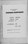 Patrol Reports. Central District, Guari, 1972-1973