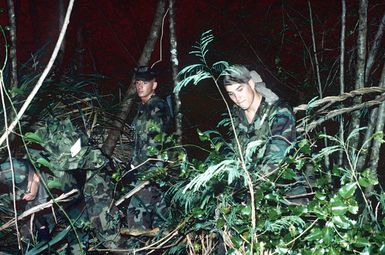 Marines from Weapons Platoon, Bravo Company, 1ST Battalion, 6th Marines, were pulled from mess duty and liberty to help in a Marine Joint Task Force cleaning operation during a brush fire in the Apra Heights area