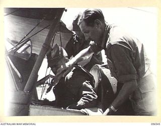 CAPE WOM, WEWAK AREA, NEW GUINEA. 1945-09-14. FOLLOWING HIS FORMAL SURRENDER TO MAJOR GENERAL H.C.H. ROBERTSON, GENERAL OFFICER COMMANDING 6 DIVISION ON 13 SEPTEMBER, LIEUTENANT GENERAL H. ADACHI, ..