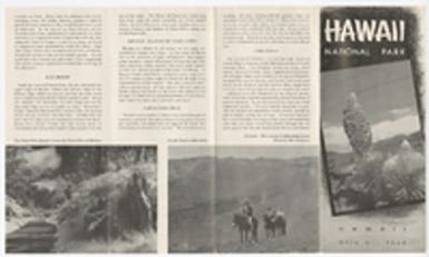[Brochure for Hawaii National Park, circa 1940s-1950s]