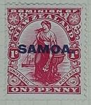 Stamp: New Zealand - Samoa One Penny