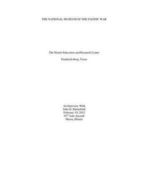 Oral History Interview with John H. Butterfield, February 10, 2012