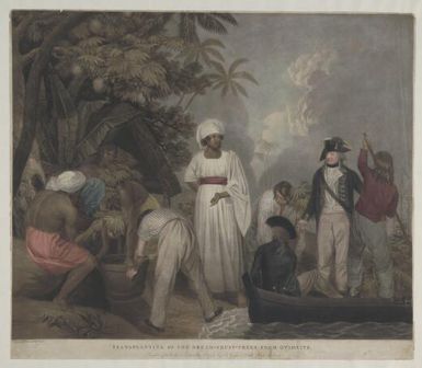 Transplanting of the bread-fruit-trees from Otaheite / painted and engraved by T. Gosse