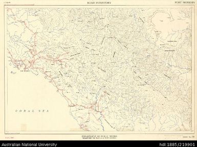 Papua New Guinea, Port Moresby, Road Inventory Series, Sheet 29, 1:250 000, 1967