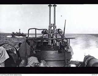 HANSA BAY, NEW GUINEA. 17 JUNE 1944. UNITED STATES NAVY TORPEDO BOATS PATROLLING IN STEPHEN STRAIT ON THE NORTH COAST