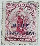 Stamp: New Zealand - Niue One Penny