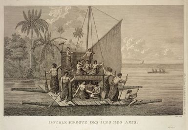 Piron, d after 1795 :Double pirogue des Iles des Amis / Piron del., Copia sculp., Dien scripsit. No. 28 [1800]