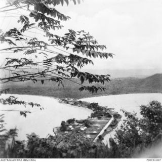 SALAMAUA, NEW GUINEA, C. 1945. VIEW OVER THE TOWN AND ADJACENT AREA